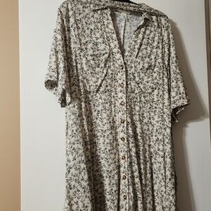 Floral Button-Up Dress